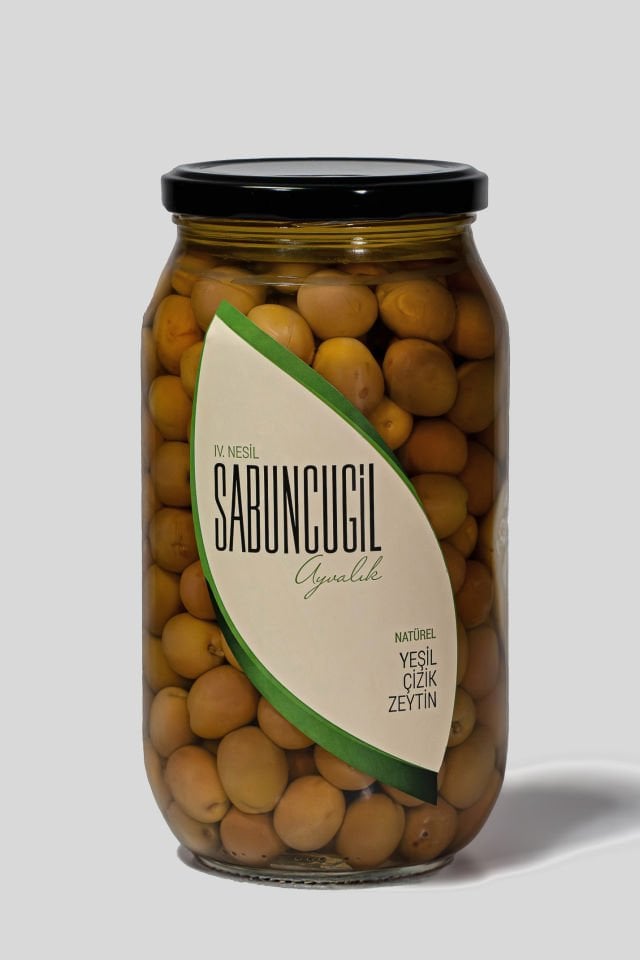 Ayvalık Natürel Yeşil Çizik Zeytin 1000 cc