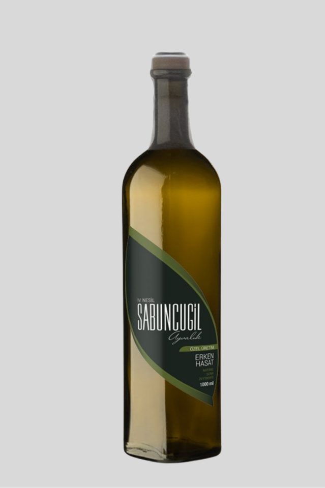 2025 - 2026 Ayvalık Erken Hasat Soğuk Sıkım Filtresiz Zeytinyağı 1000 ml Cam